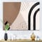 Designart - Abstract Shapes in Terracotta and Ivory Shapes I - Modern Canvas Wall Art Print